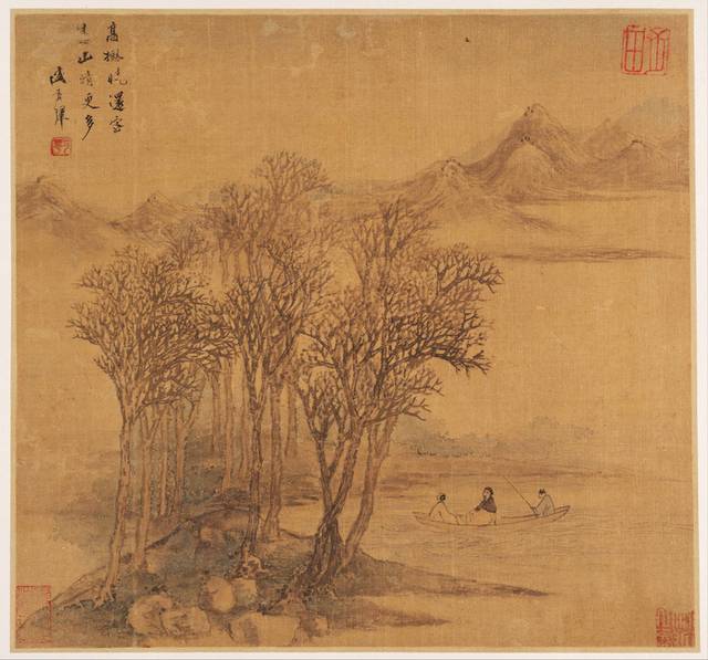 树木河水山川装饰画