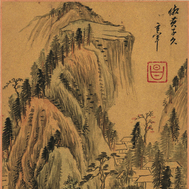 山川树木中式装饰画