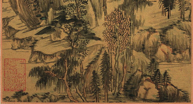 山川树木中式装饰画