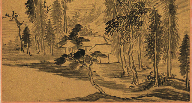 山水树木中式装饰画
