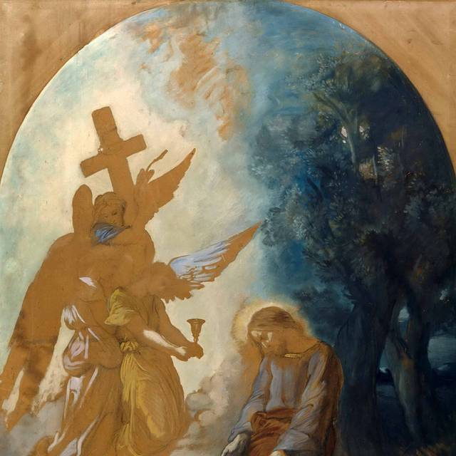 基督在橄榄山上油画素材