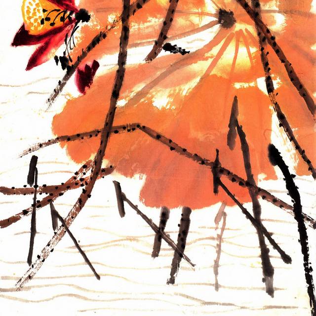 蜻蜓荷花装饰画