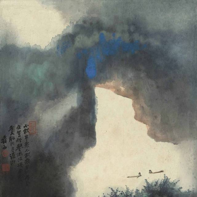 山间小舟装饰画