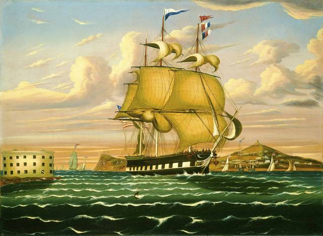 欧美国家船只油画