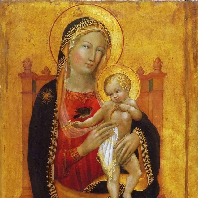 圣母与圣子油画装饰画