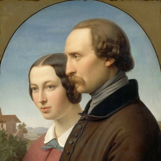 恩斯特·德格和他的妻子奥古斯塔的肖像油画装饰画