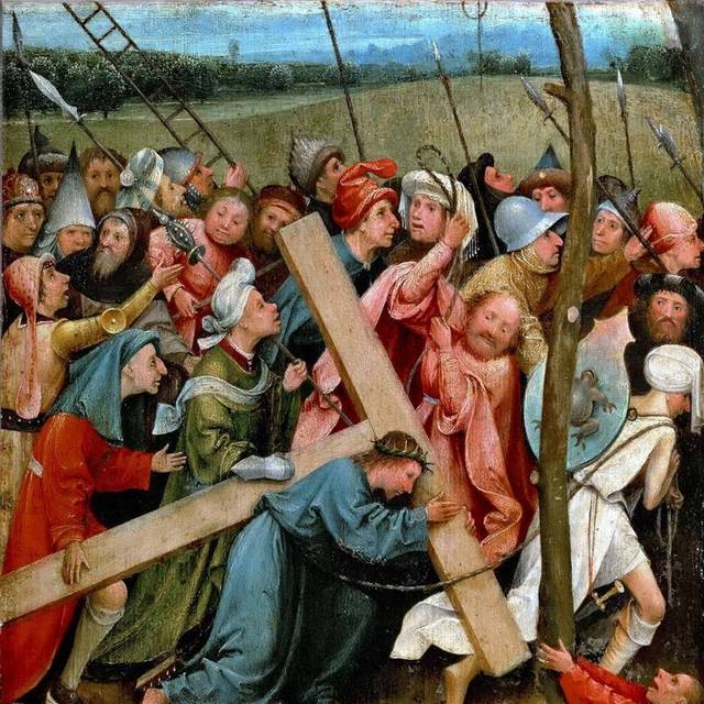 扛十字架的人油画装饰画