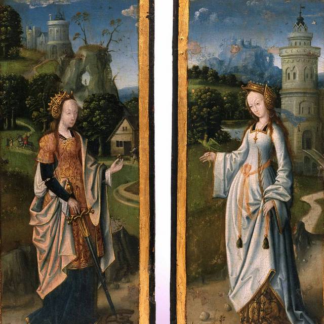 亚历山大和芭芭拉的圣凯瑟琳油画装饰画