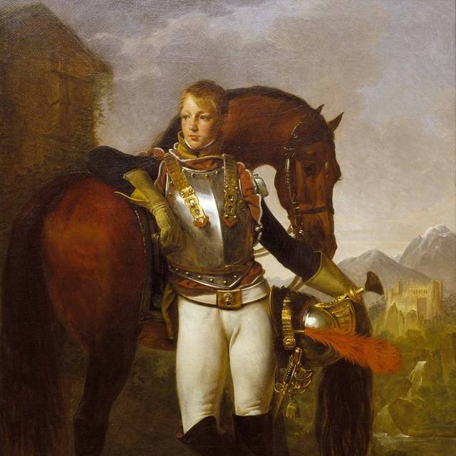 第二中尉查尔斯·勒格朗的肖像油画素材