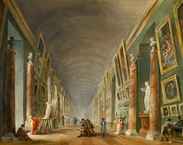 在1801年至1805年期间卢浮宫大画廊油画素材