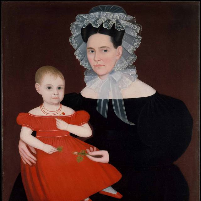 迈耶夫人和女儿油画无框画