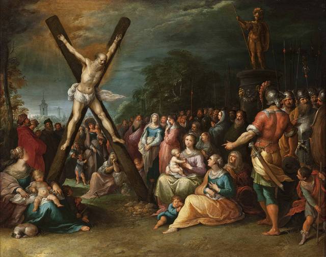 圣安德鲁被钉十字架油画素材