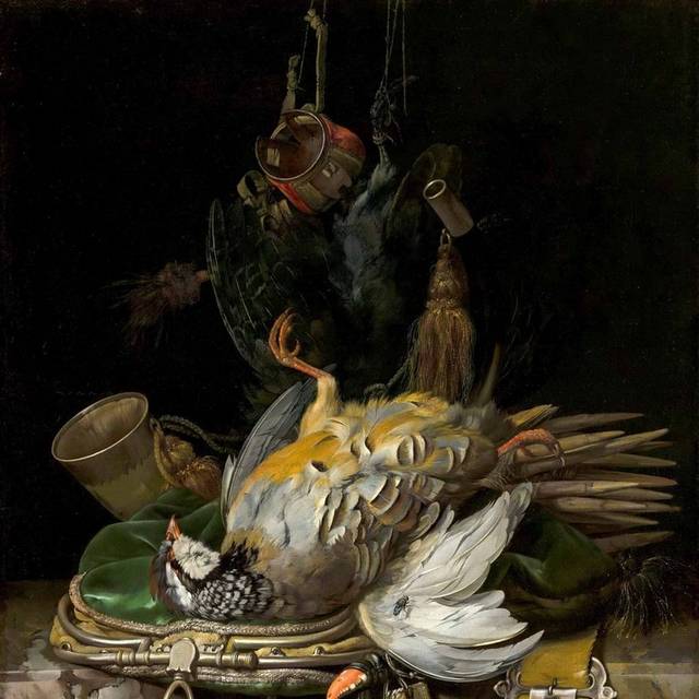 死亡的小鸟油画素材