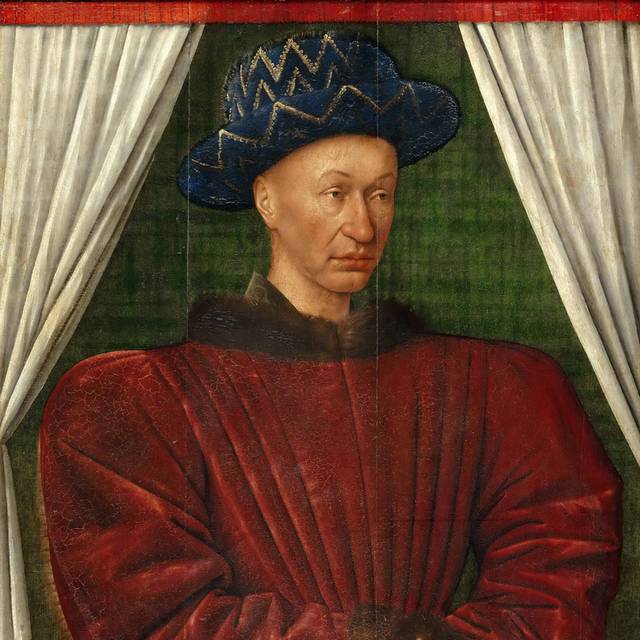 查理七世法国国王的肖像油画素材