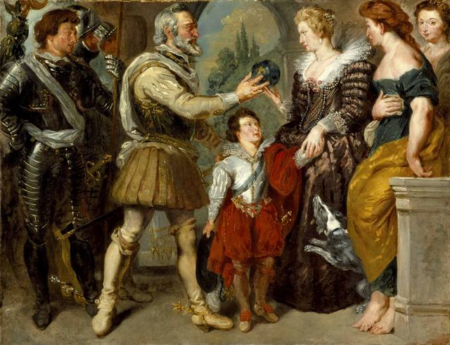 亨利授予玛丽德梅第奇摄政油画素材