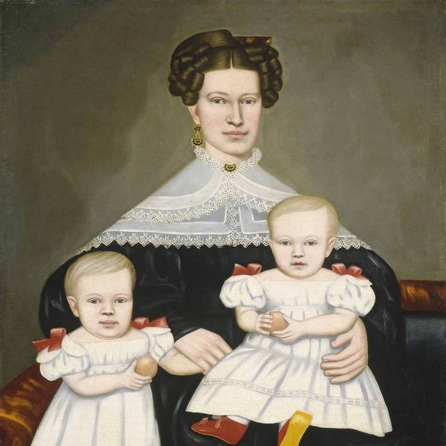 欧美母子肖像油画