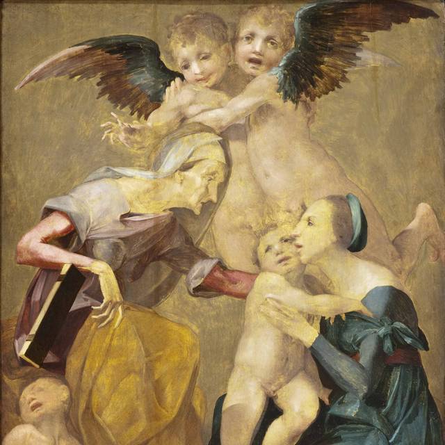 圣母和基督孩子的救赎寓言油画素材