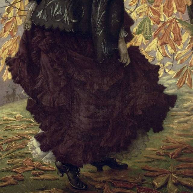 树木下的女人油画装饰画