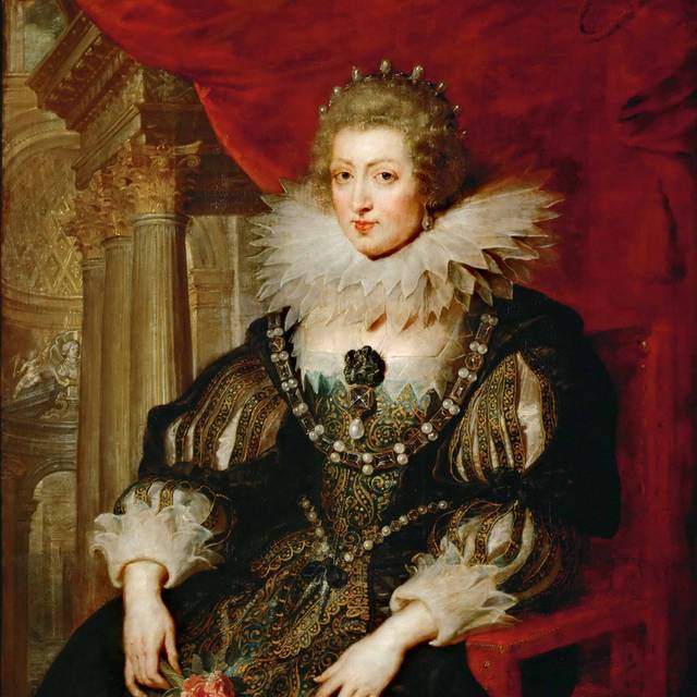 奥地利的安妮法国女王油画素材