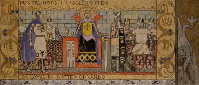 国王和骑士装饰画