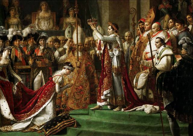 拿破仑皇帝加冕礼波拿巴油画装饰画