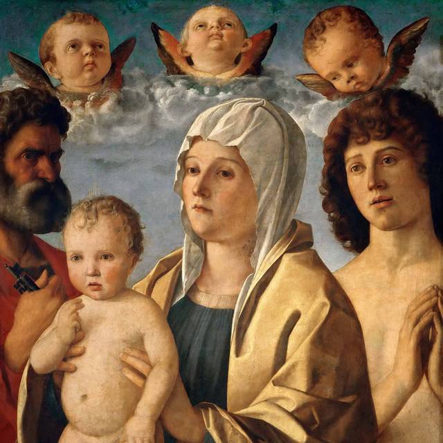 麦当娜和圣徒彼得和塞巴斯蒂安的孩子油画装饰画