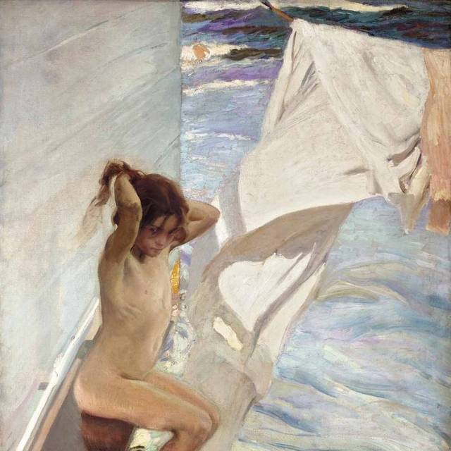 扎头发的裸女装饰画