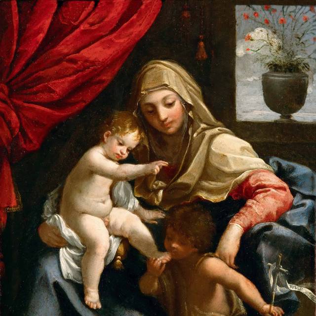圣母与基督的孩子油画装饰画