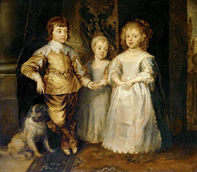 三个小孩油画装饰画