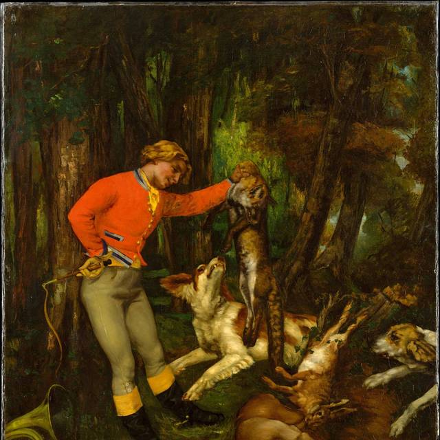 猎人和猎物油画装饰画