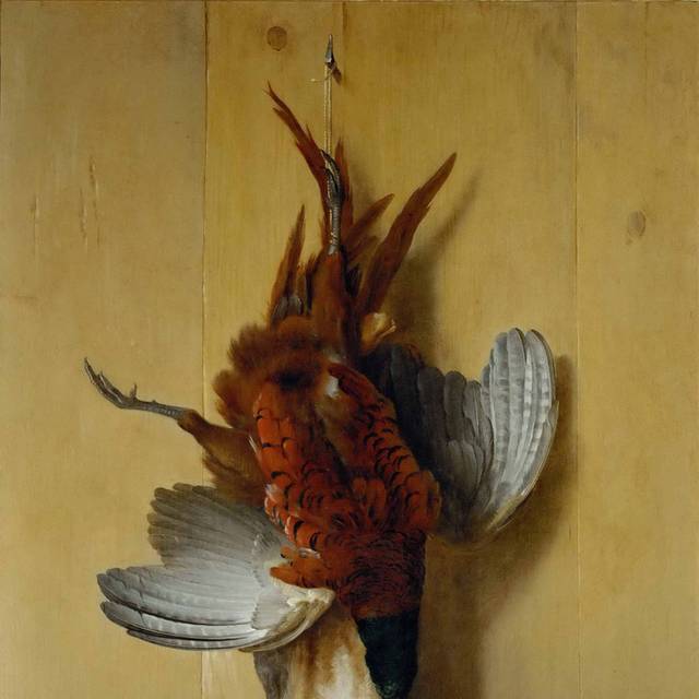 野鸡、野兔和红鹧鸪油画装饰画
