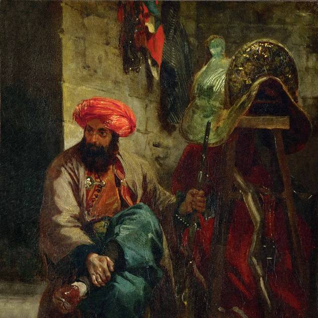 带鞍帆布的土耳其人油画装饰画