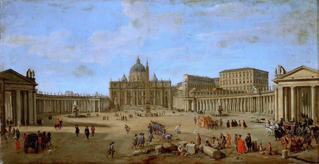 罗马的圣彼得大教堂油画素材