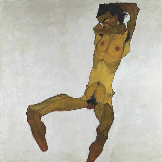裸体男性抽象画
