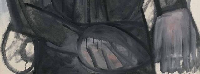 黑装男女抽象装饰画