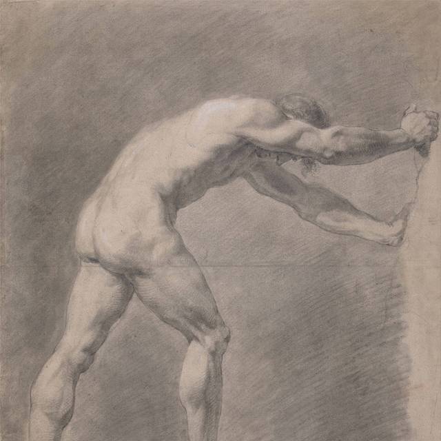 裸体男子素描装饰画