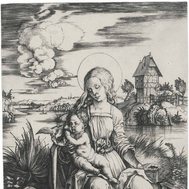 圣母和童子油画素材