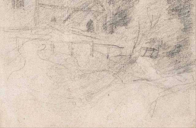 教堂素描装饰画