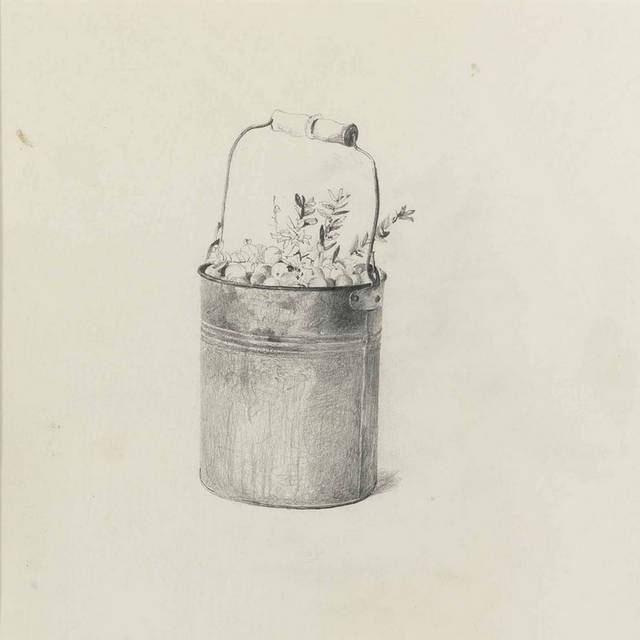 铁桶里的水果装饰画