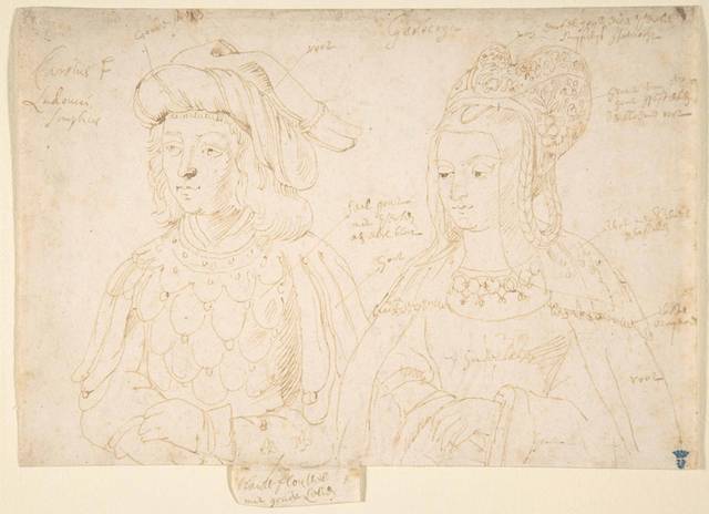 洛林公爵和格尔伯加公爵素描画