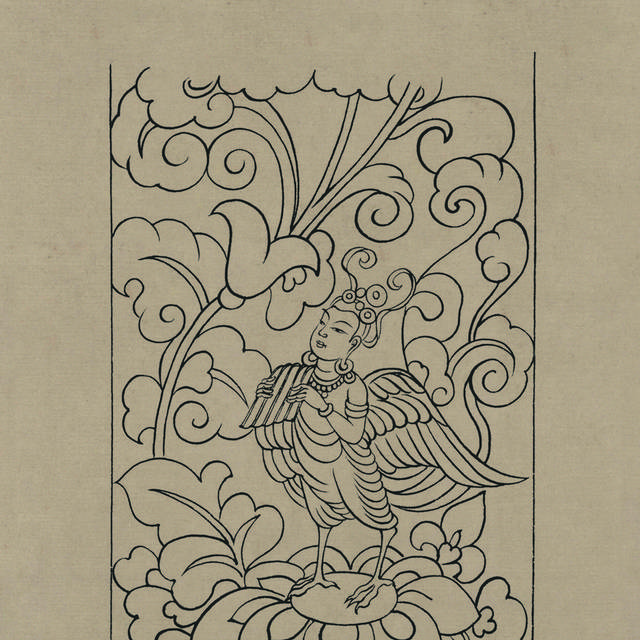 莫高窟迦陵频伽伎乐装饰画
