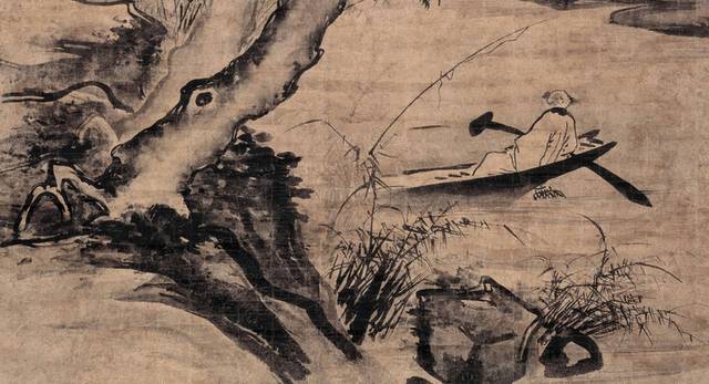 人物独钓图装饰画