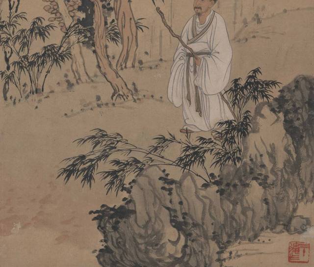 人物山树中式装饰画