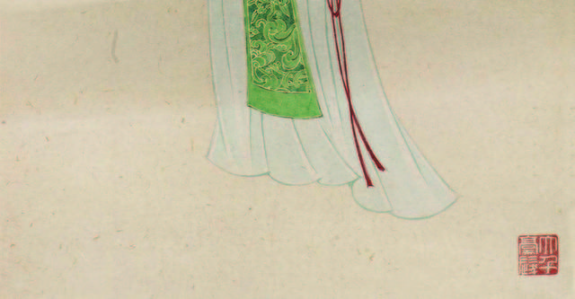 仕女图中式装饰画