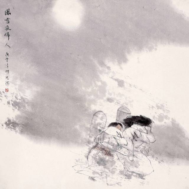 风雪夜归人装饰画