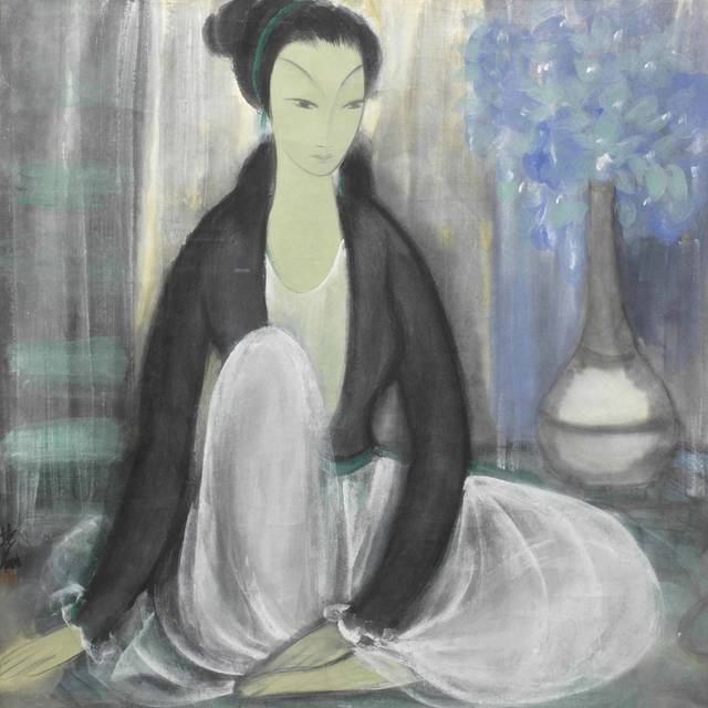 优雅古装女子中式装饰画