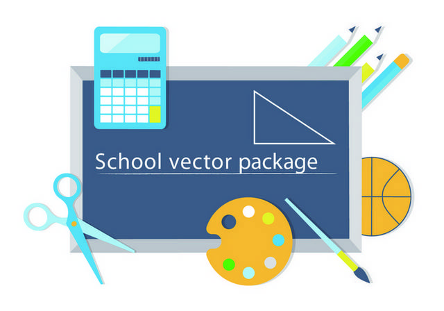 手绘黑板计算机学习用品
