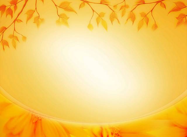 金黄树叶秋季素材