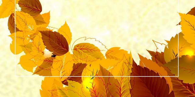 秋季金黄树叶素材4