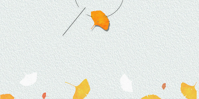 秋季金黄树叶素材5